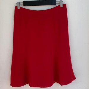 Armani Collezioni Red Silk Trumpet Skirt